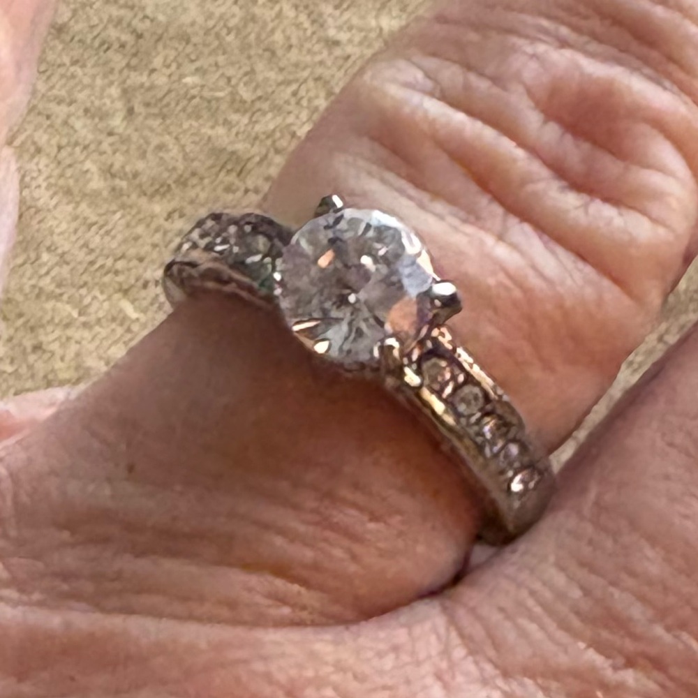 Nordstrom’s cocktail/engagement ring silver with cubic zirconia